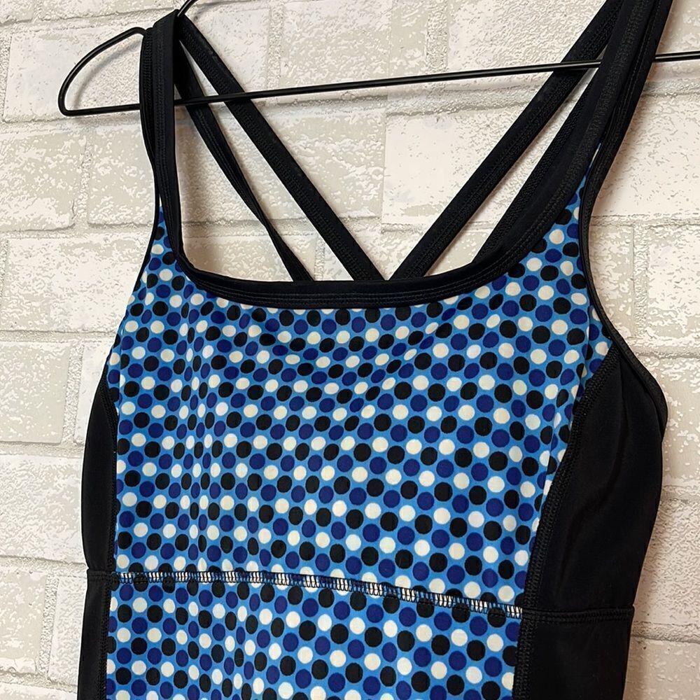 Lands End Sport Polka Dot Tankini Top 6 - Picture 2 of 6